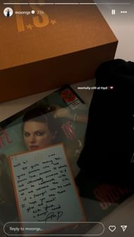 Riddle celebrates Taylor Swift's new album; Instagram - @moorrgs